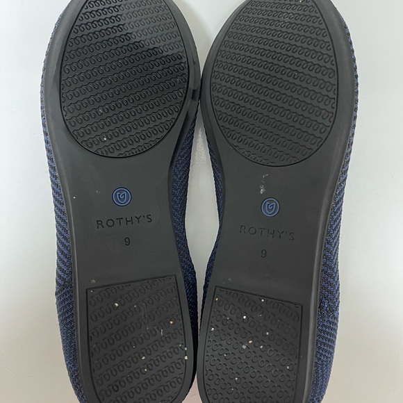 Rothy’s size 9 EUC midnight metallic flats - Picture 2 of 3